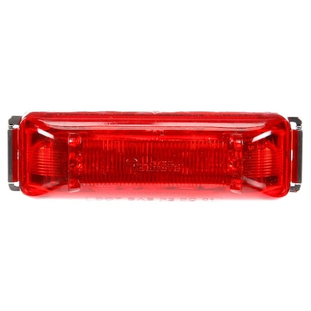 Truck-Lite 19 Series, Base Mount, Led, Red Rectangular, 4 Diode, Marker Clearance Light, Pc, Chrome 19036R